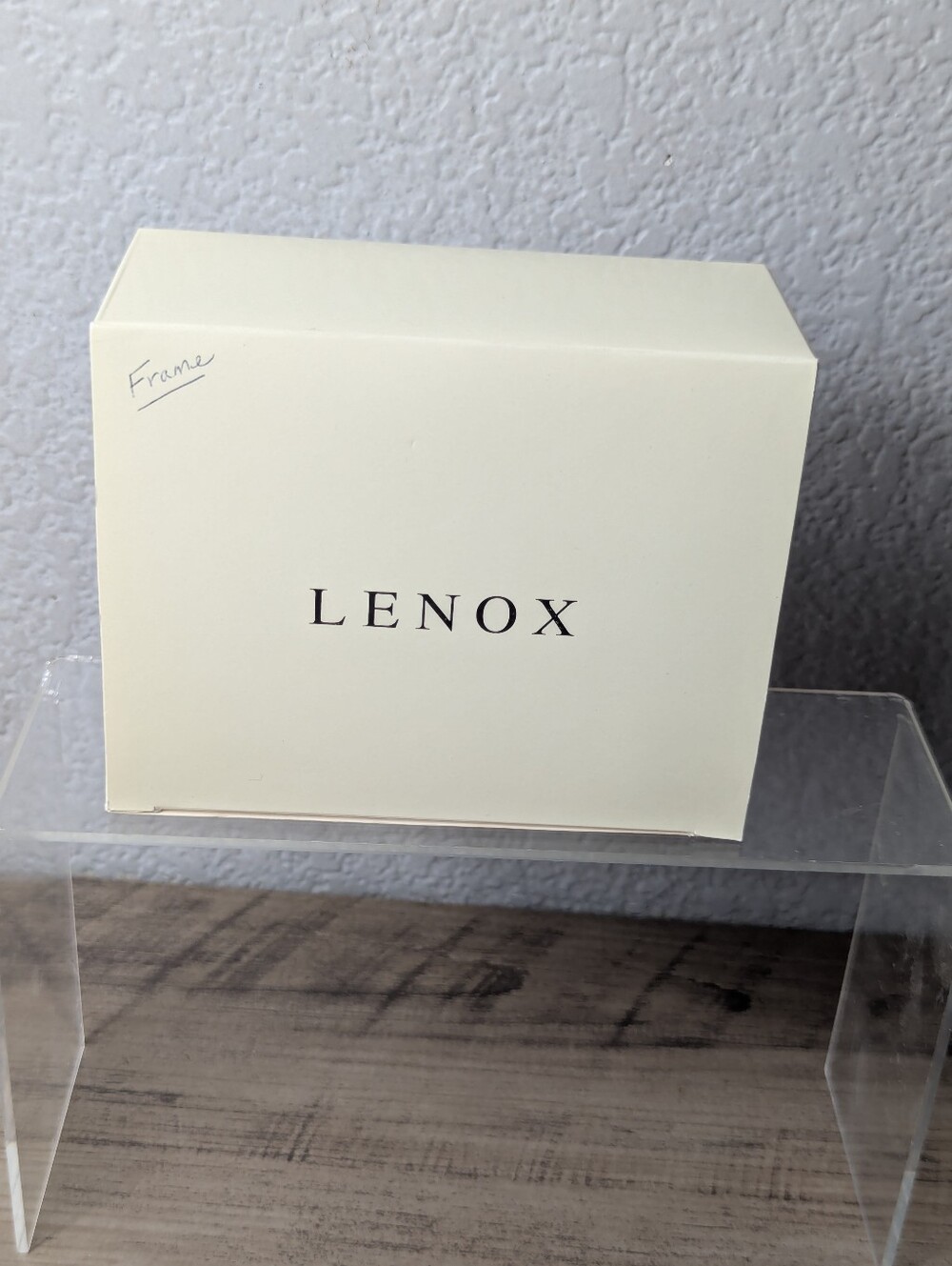Lenox Ivory & Gold Christmas Tree Photo Frame Ornament With Box & Paperwork